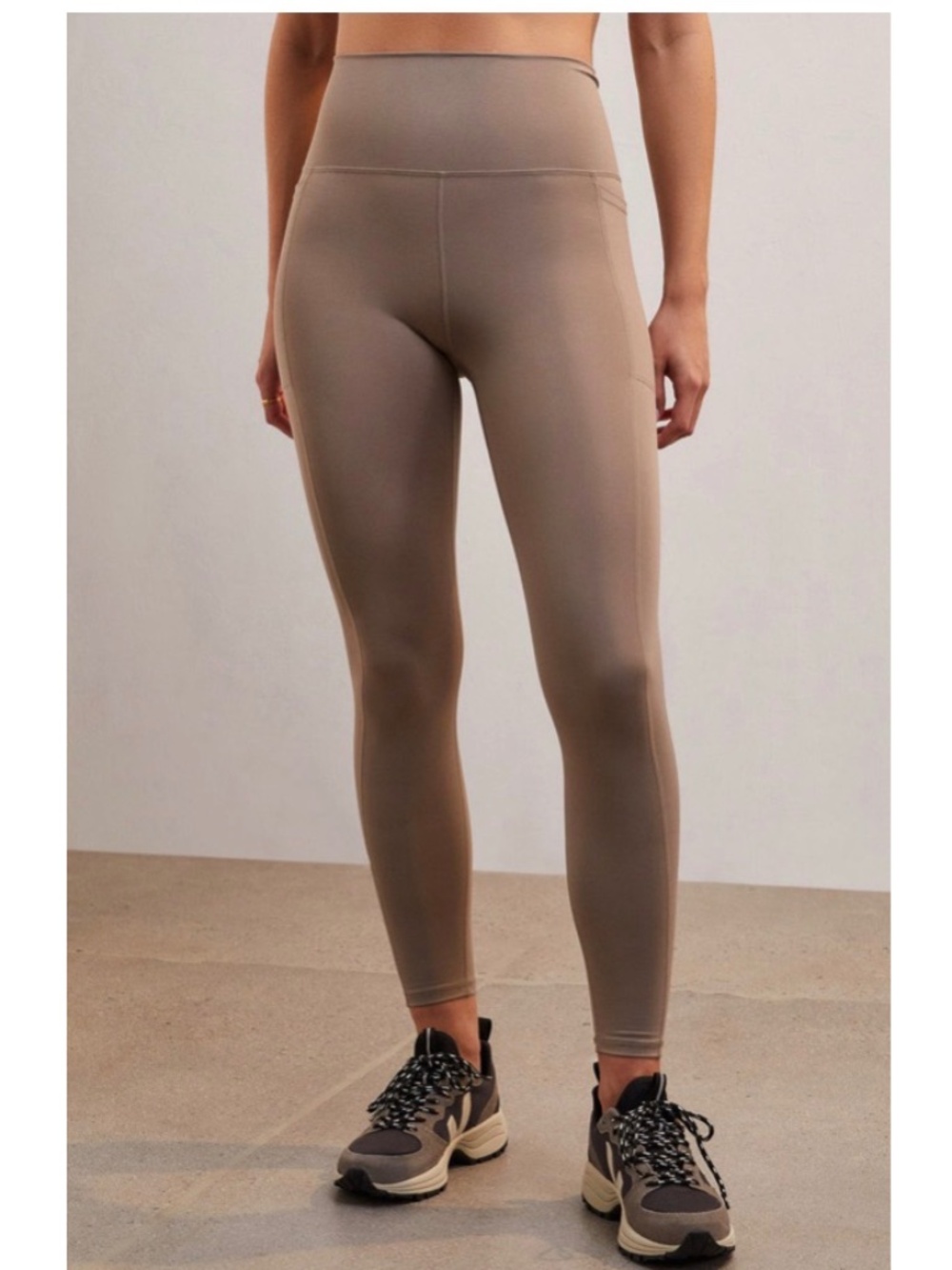 NWOT Z Supply Good Form Rib 7/8 Leggings Small Lunar Grey Pockets